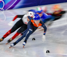 Xandra Velzeboer (NED) Short Track Speed Skating am 16.02.2026 - 1000m Halbfinale Frauen bei den Olympischen Winterspielen Mailand (Milano/Cortina) in Mailand, Italien. Xandra Velzeboer (NED) Short Track Speed Skating am 16.02.2026 - 1000m Halbfinale Frauen bei den Olympischen Winterspielen Mailand (Milano/Cortina) in Mailand, Italien.