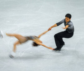 Olympiasieger Riku Miura / Ryuichi Kihara (JPN), Eiskunstlauf Paarlauf am 16.02.2026 bei den Olympischen Winterspielen Mailand (Milano/Cortina) in Mailand, Italien. Olympiasieger Riku Miura / Ryuichi Kihara (JPN), Eiskunstlauf Paarlauf
